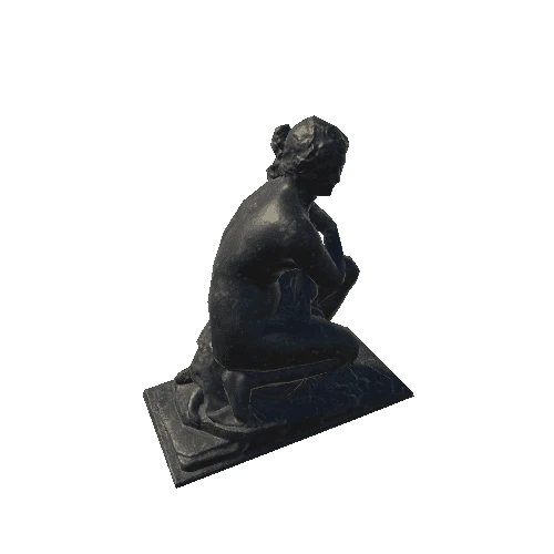 Statue Kneeling Woman Stone Mobile